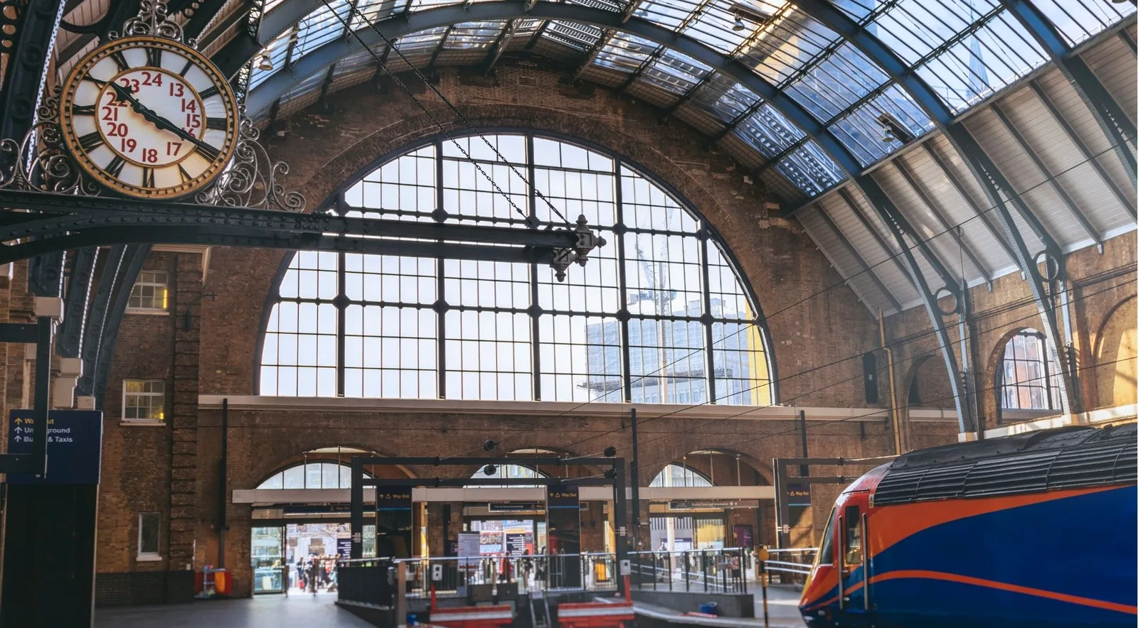 The concourse of King's Cross Station in London, the real-world setting for Platform 9¾ in the Harry Potter films